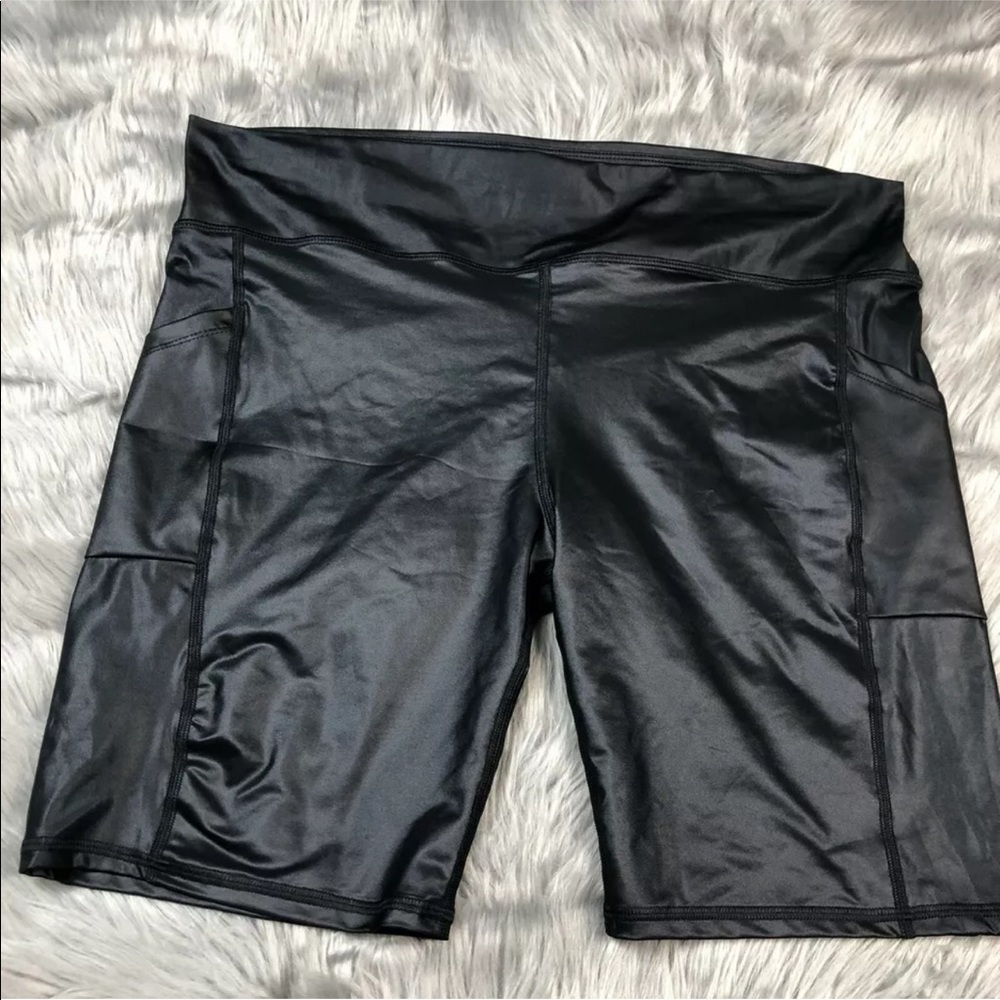 Savvi Sheen Black Code Pocket Bike Shorts Size 2XL